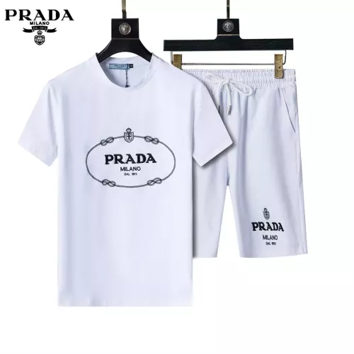 Wholesale Prada Tracksuits Short Sleeved For Men #1294637 $48.00 USD, Wholesale Quality Replica Prada Tracksuits