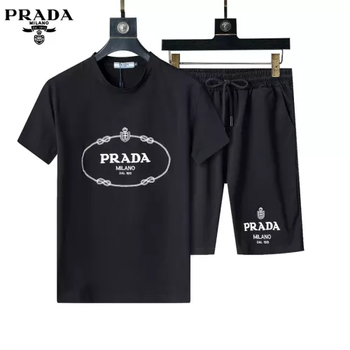 Wholesale Prada Tracksuits Short Sleeved For Men #1294638 $48.00 USD, Wholesale Quality Replica Prada Tracksuits