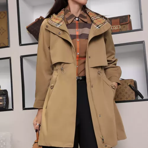 Replica Burberry Trench Coat Long Sleeved For Women #1295269 $160.00 USD for Wholesale