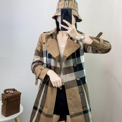 Replica Burberry Trench Coat Long Sleeved For Women #1295274 $160.00 USD for Wholesale