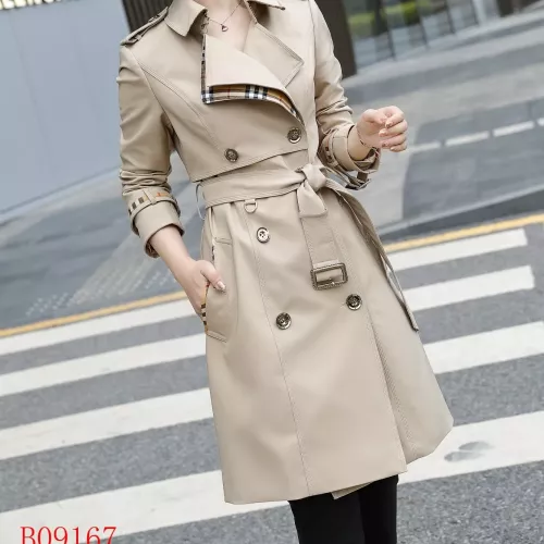 Wholesale Burberry Trench Coat Long Sleeved For Women #1295285 $160.00 USD, Wholesale Quality Replica Burberry Trench Coat