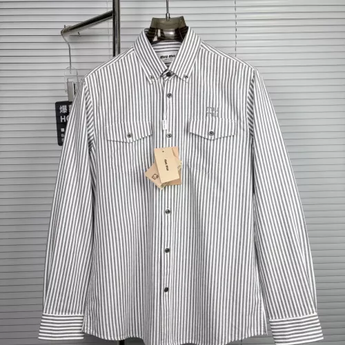 Wholesale MIU MIU  Shirts Long Sleeved For Men #1295479 $92.00 USD, Wholesale Quality Replica MIU MIU  Shirts