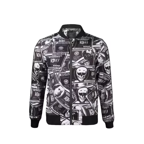 Wholesale Philipp Plein PP Jackets Long Sleeved For Men #1296353 $64.00 USD, Wholesale Quality Replica Philipp Plein PP Jackets