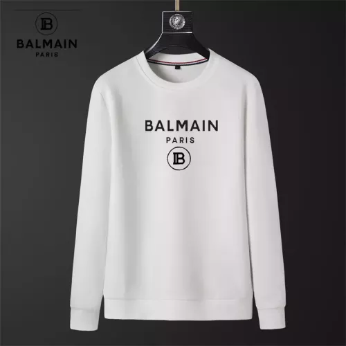 Wholesale Balmain Hoodies Long Sleeved For Men #1297242 $40.00 USD, Wholesale Quality Replica Balmain Hoodies