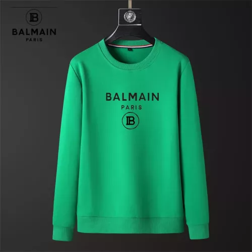 Wholesale Balmain Hoodies Long Sleeved For Men #1297243 $40.00 USD, Wholesale Quality Replica Balmain Hoodies