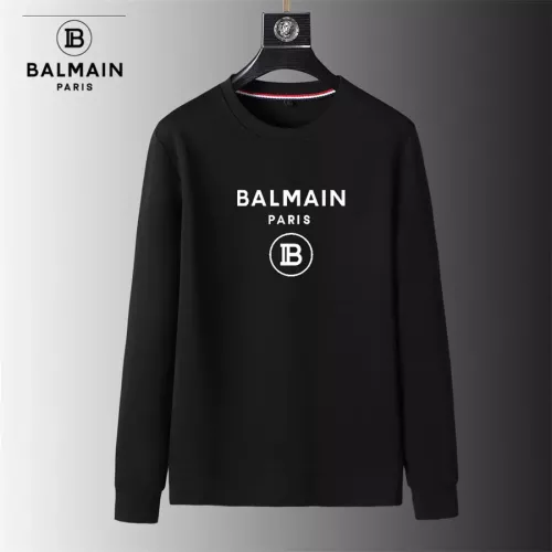 Wholesale Balmain Hoodies Long Sleeved For Men #1297244 $40.00 USD, Wholesale Quality Replica Balmain Hoodies