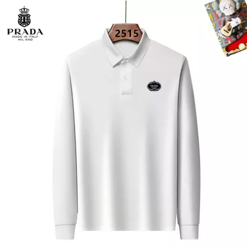 Wholesale Prada T-Shirts Long Sleeved For Men #1298016 $40.00 USD, Wholesale Quality Replica Prada T-Shirts