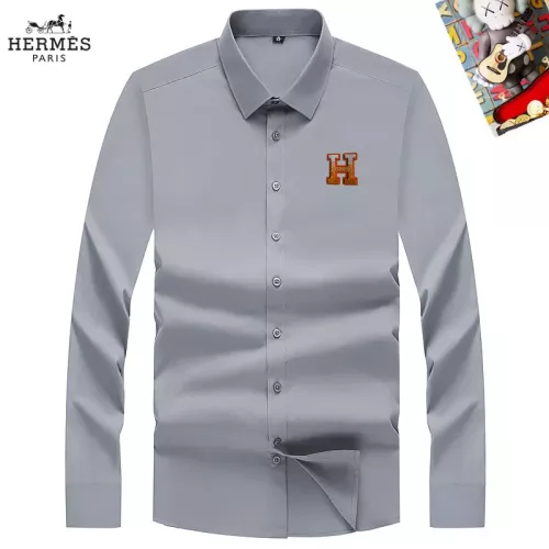 Wholesale Hermes Shirts Long Sleeved For Men #1298301 $40.00 USD, Wholesale Quality Replica Hermes Shirts