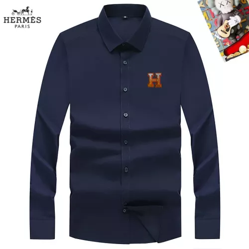 Wholesale Hermes Shirts Long Sleeved For Men #1298302 $40.00 USD, Wholesale Quality Replica Hermes Shirts