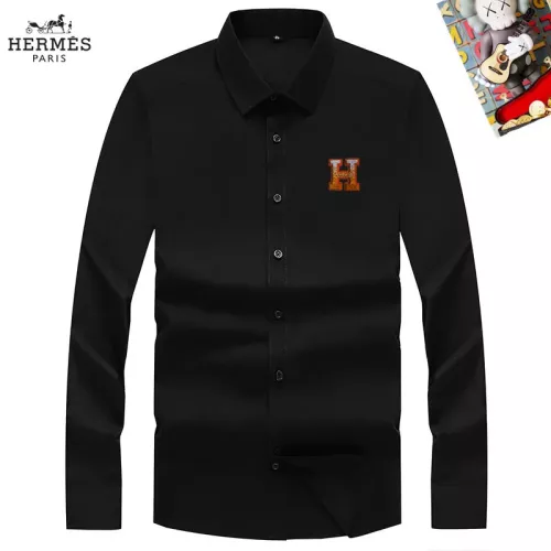 Wholesale Hermes Shirts Long Sleeved For Men #1298303 $40.00 USD, Wholesale Quality Replica Hermes Shirts