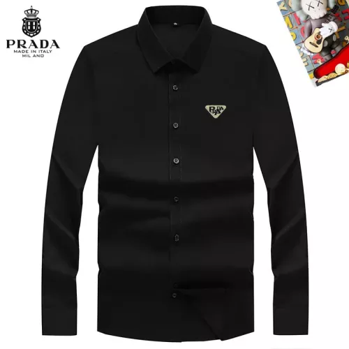 Wholesale Prada Shirts Long Sleeved For Men #1298315 $40.00 USD, Wholesale Quality Replica Prada Shirts
