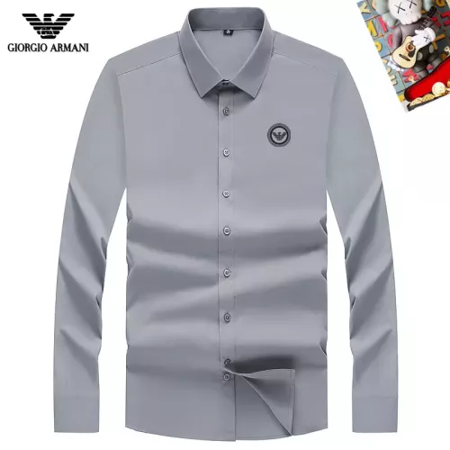 Wholesale Armani Shirts Long Sleeved For Men #1298367 $40.00 USD, Wholesale Quality Replica Armani Shirts