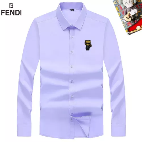 Wholesale Fendi Shirts Long Sleeved For Men #1298371 $40.00 USD, Wholesale Quality Replica Fendi Shirts