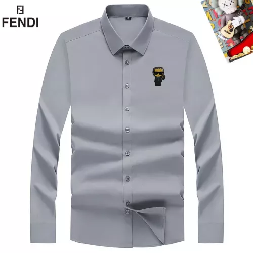 Wholesale Fendi Shirts Long Sleeved For Men #1298373 $40.00 USD, Wholesale Quality Replica Fendi Shirts