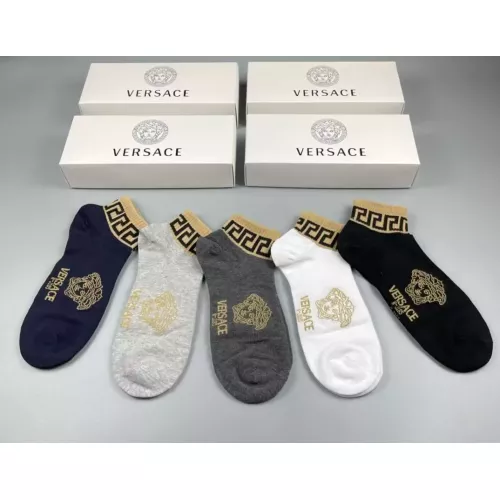 Wholesale Versace Socks For Men #1300602 $25.00 USD, Wholesale Quality Replica Versace Socks