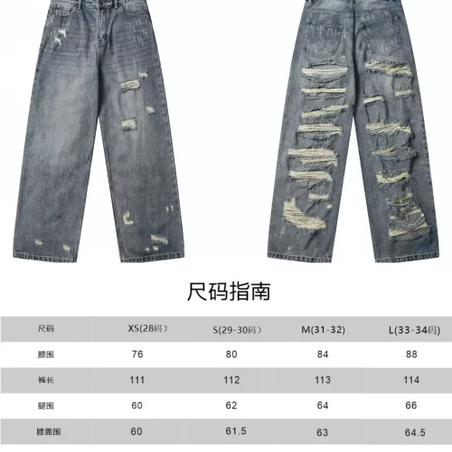 Replica Balenciaga Jeans For Unisex #1302319 $76.00 USD for Wholesale