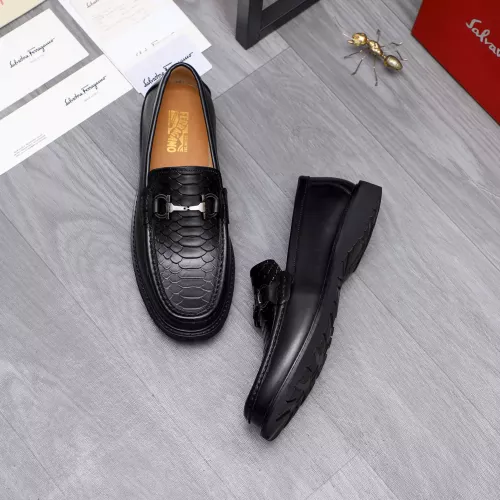 Replica Salvatore Ferragamo Leather Shoes For Men #1303772 $85.00 USD for Wholesale