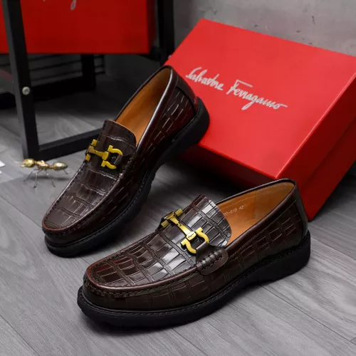 Wholesale Salvatore Ferragamo Leather Shoes For Men #1303775 $88.00 USD, Wholesale Quality Replica Salvatore Ferragamo Leather Shoes