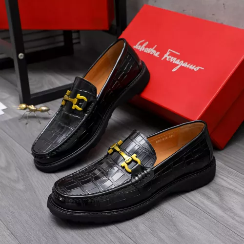 Wholesale Salvatore Ferragamo Leather Shoes For Men #1303777 $88.00 USD, Wholesale Quality Replica Salvatore Ferragamo Leather Shoes