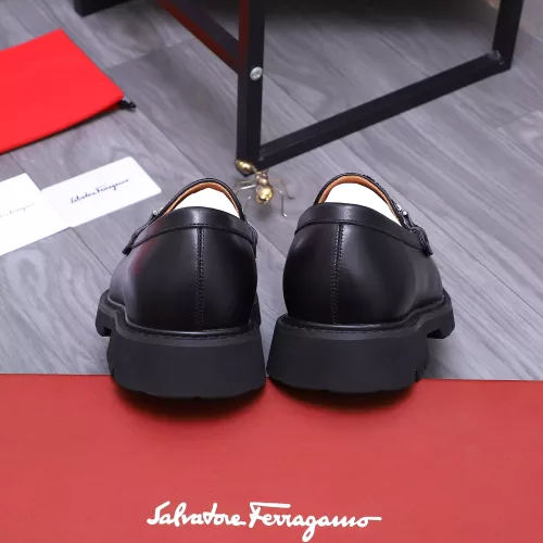 Replica Salvatore Ferragamo Leather Shoes For Men #1303778 $118.00 USD for Wholesale