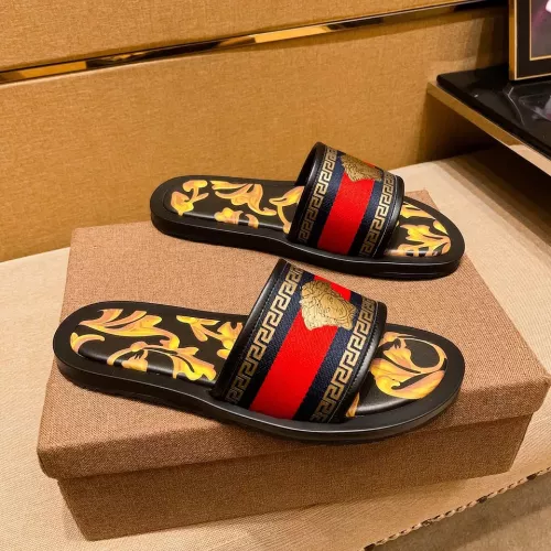 Wholesale Versace Slippers For Men #1303830 $52.00 USD, Wholesale Quality Replica Versace Slippers