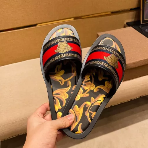 Replica Versace Slippers For Men #1303830 $52.00 USD for Wholesale