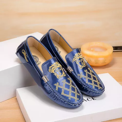 Replica Versace Leather Shoes For Men #1303838 $72.00 USD for Wholesale