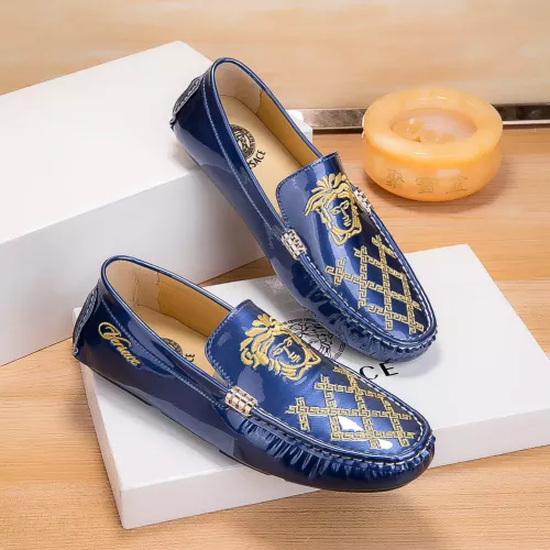 Replica Versace Leather Shoes For Men #1303838 $72.00 USD for Wholesale