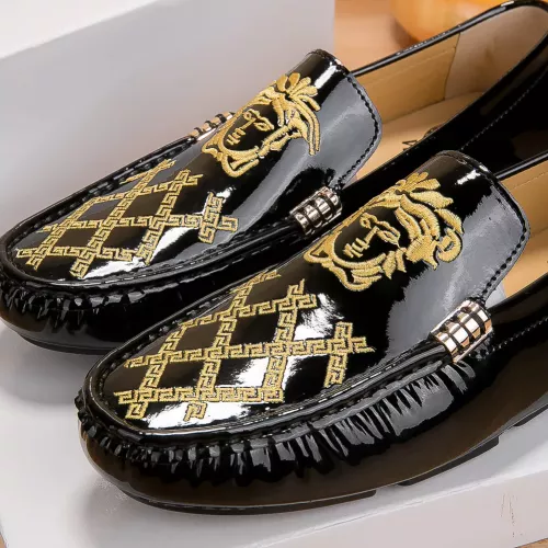 Replica Versace Leather Shoes For Men #1303839 $72.00 USD for Wholesale