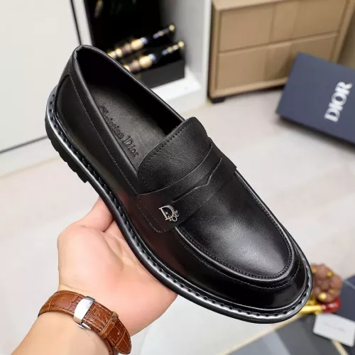 Replica Christian Dior Leather Shoes For Men #1303874 $98.00 USD for Wholesale