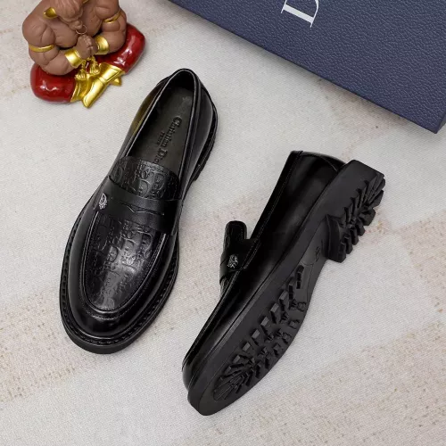 Replica Christian Dior Leather Shoes For Men #1303876 $98.00 USD for Wholesale