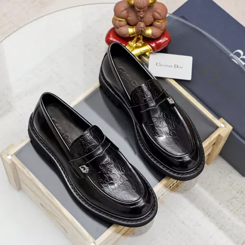 Replica Christian Dior Leather Shoes For Men #1303877 $98.00 USD for Wholesale