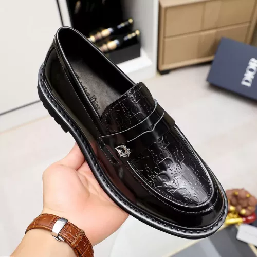 Replica Christian Dior Leather Shoes For Men #1303877 $98.00 USD for Wholesale