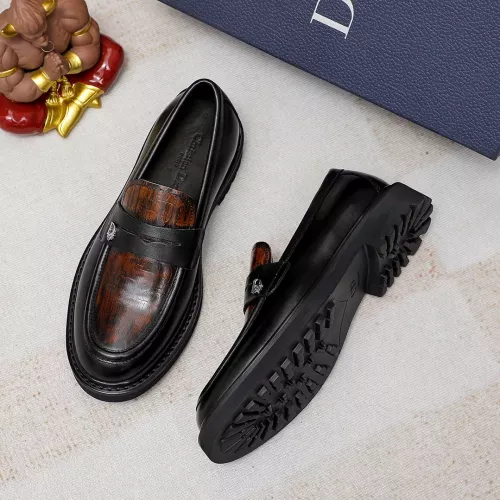 Replica Christian Dior Leather Shoes For Men #1303879 $98.00 USD for Wholesale