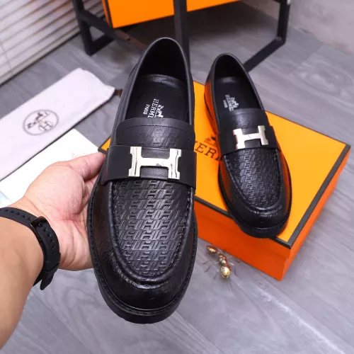 Replica Hermes Leather Shoes For Men #1303882 $92.00 USD for Wholesale