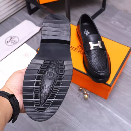 Replica Hermes Leather Shoes For Men #1303882 $92.00 USD for Wholesale