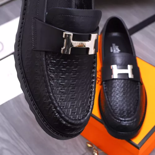 Replica Hermes Leather Shoes For Men #1303882 $92.00 USD for Wholesale