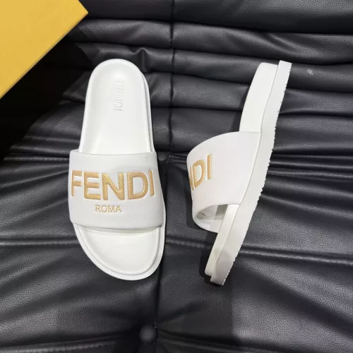 Wholesale Fendi Slippers For Men #1303932 $56.00 USD, Wholesale Quality Replica Fendi Slippers