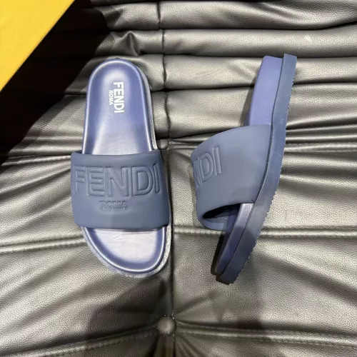 Wholesale Fendi Slippers For Men #1303945 $56.00 USD, Wholesale Quality Replica Fendi Slippers