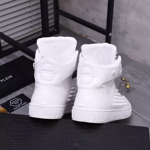 Replica Philipp Plein PP High Tops Shoes For Men #1304032 $130.00 USD for Wholesale