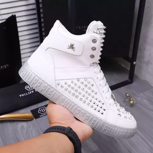 Replica Philipp Plein PP High Tops Shoes For Men #1304034 $130.00 USD for Wholesale