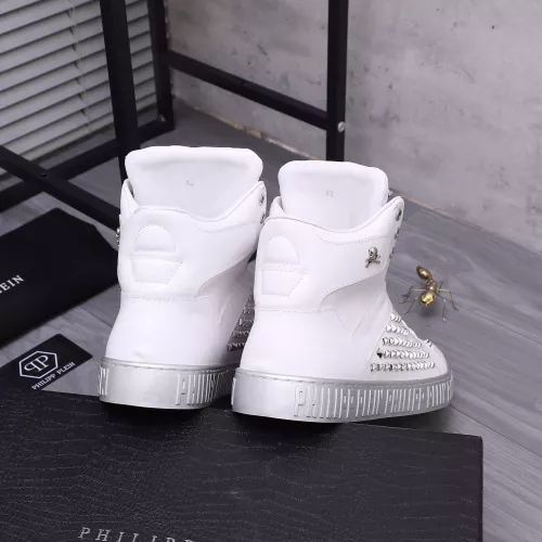 Replica Philipp Plein PP High Tops Shoes For Men #1304034 $130.00 USD for Wholesale