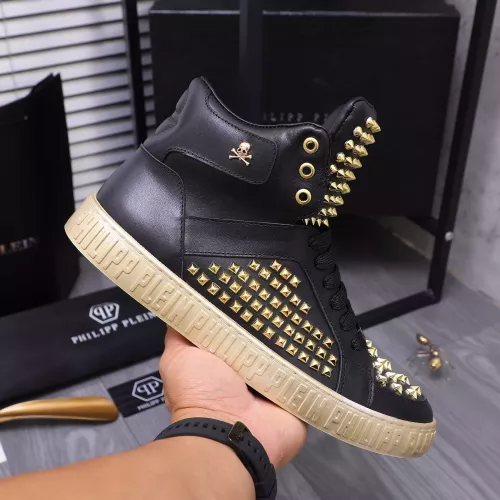 Replica Philipp Plein PP High Tops Shoes For Men #1304035 $130.00 USD for Wholesale