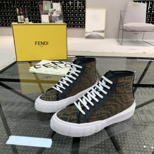 Wholesale Fendi High Tops Casual Shoes For Men #1304466 $80.00 USD, Wholesale Quality Replica Fendi High Tops Casual Shoes