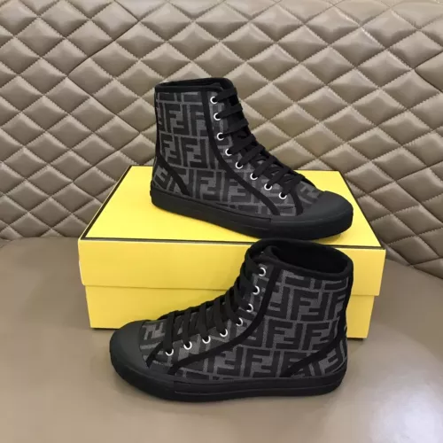 Wholesale Fendi High Tops Casual Shoes For Men #1304470 $76.00 USD, Wholesale Quality Replica Fendi High Tops Casual Shoes