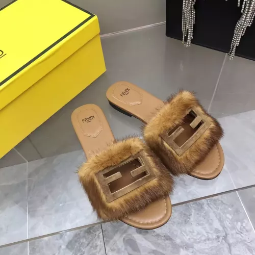 Wholesale Fendi Slippers For Women #1304661 $118.00 USD, Wholesale Quality Replica Fendi Slippers