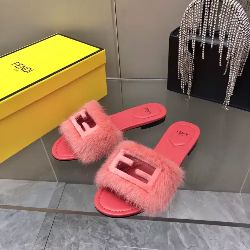 Wholesale Fendi Slippers For Women #1304663 $118.00 USD, Wholesale Quality Replica Fendi Slippers