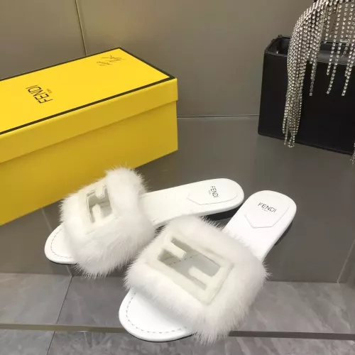 Wholesale Fendi Slippers For Women #1304665 $118.00 USD, Wholesale Quality Replica Fendi Slippers