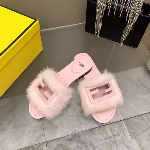 Wholesale Fendi Slippers For Women #1304668 $118.00 USD, Wholesale Quality Replica Fendi Slippers