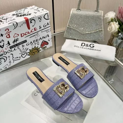 Replica Dolce & Gabbana D&G Slippers For Women #1305105 $80.00 USD for Wholesale